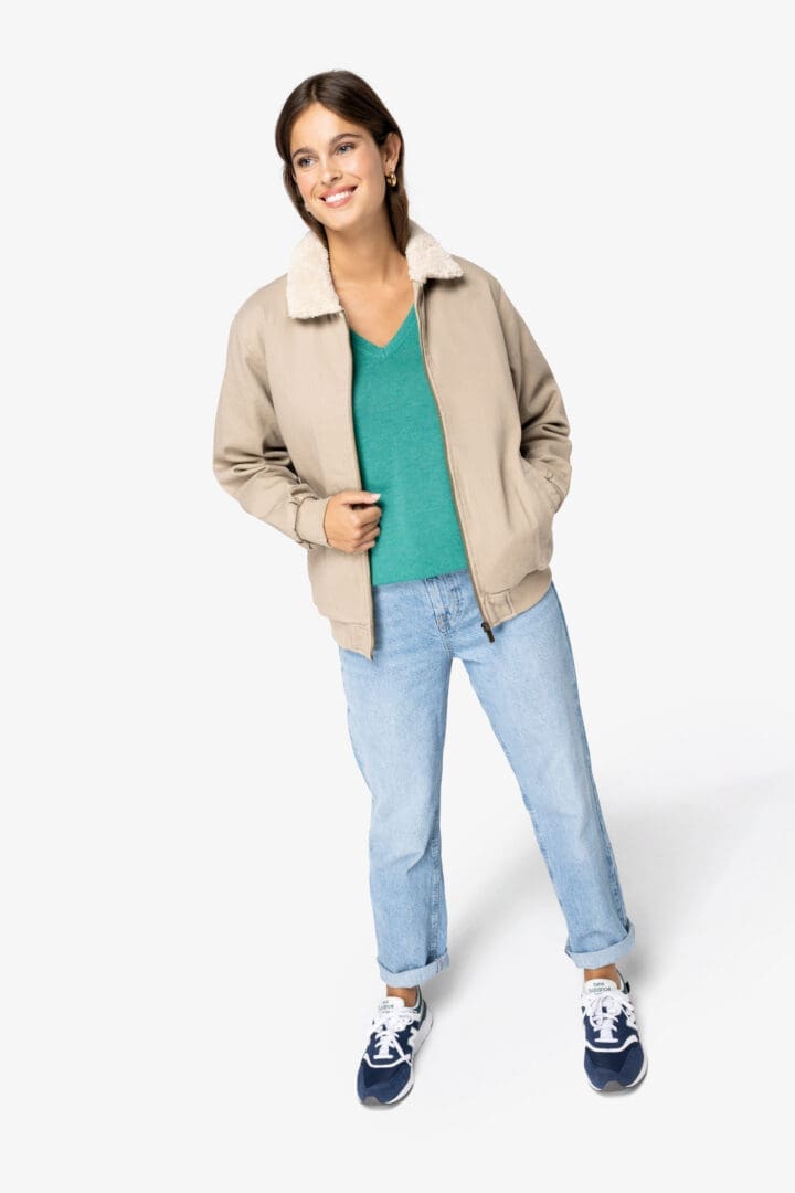 Veste écoresponsable col sherpa unisexe – Image 4