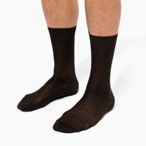 Chaussettes coton rib 4x2 fil d'Écosse homme