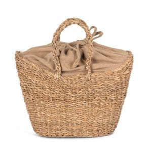 Sac panier demi-lune en jonc de mer